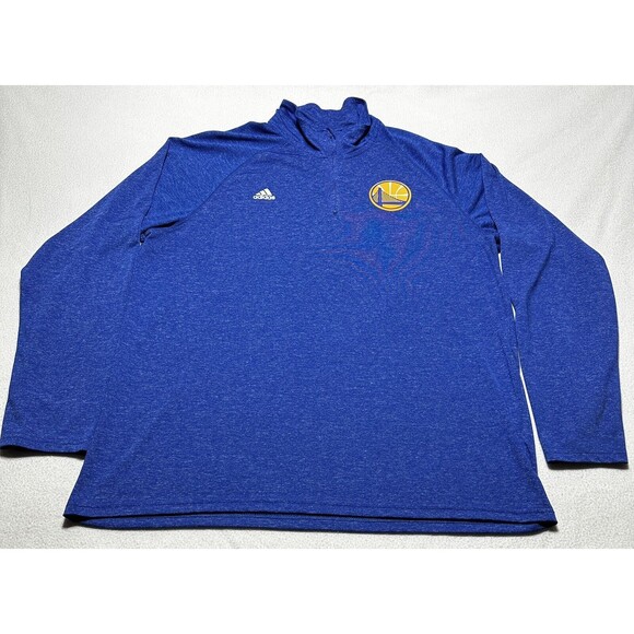 Golden State Warriors Adidas Climalite 1/4 Zip Warm Up PullOver Shirt Men's XL - Picture 1 of 8